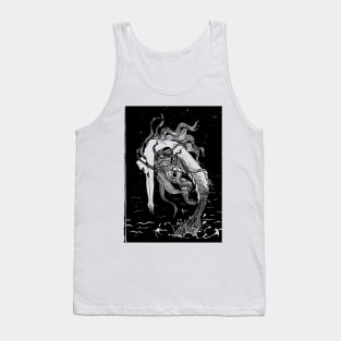 Line art Mermaid Tank Top